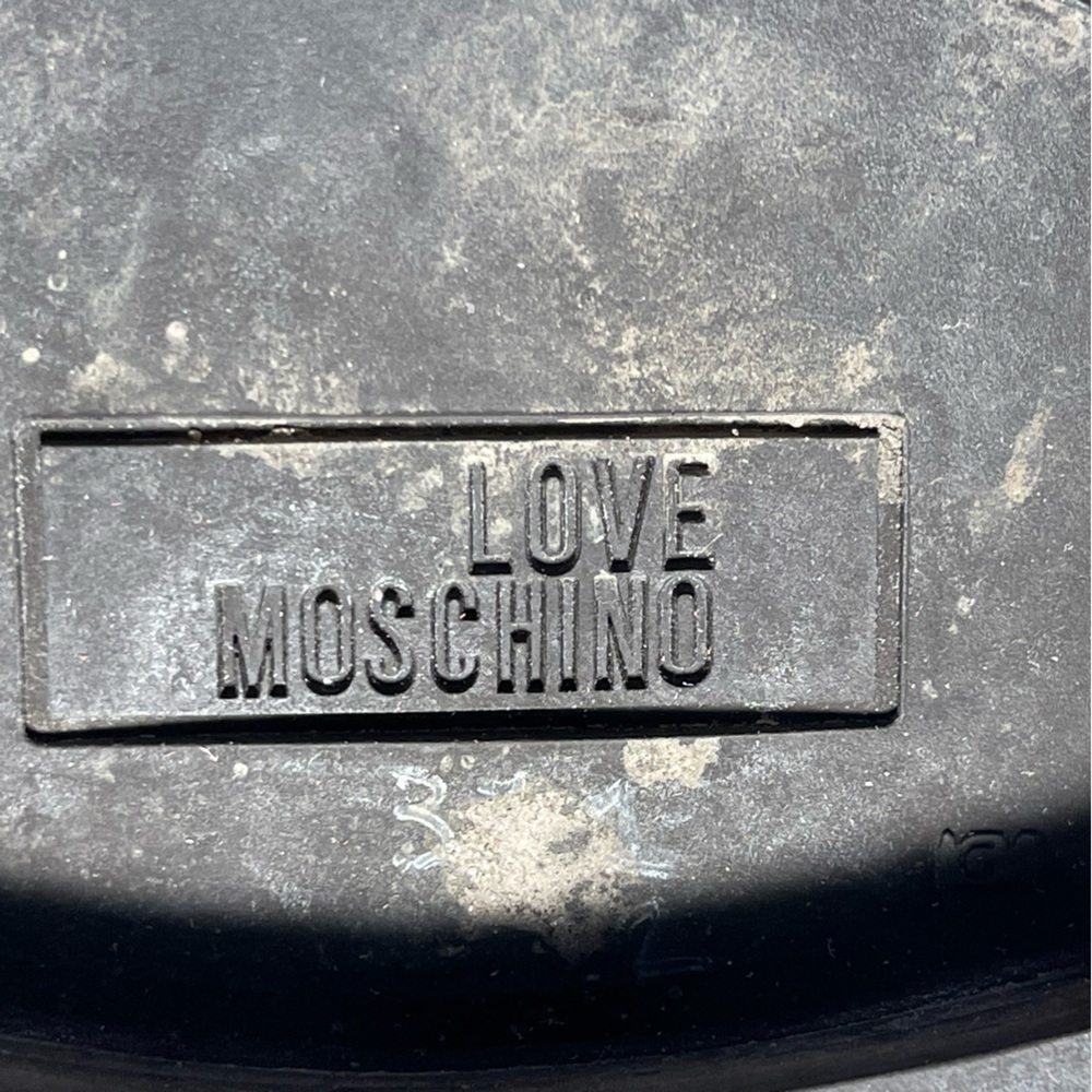 Love Moschino Love brown leather high boots - Picture 13 of 15